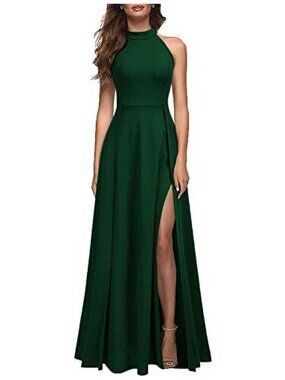Mushare Halter Neck Maxi Formal Dress w/ - 2628